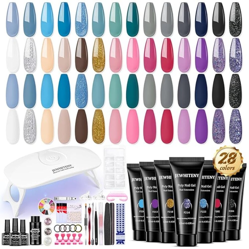 Poly gel nail kit - 28 colors